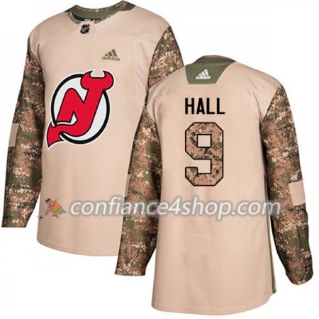 Adidas Maillot de Hockey New Jersey Devils Taylor Hall 9 2017-2018 Camo Veterans Day Practice Authentic - Homme